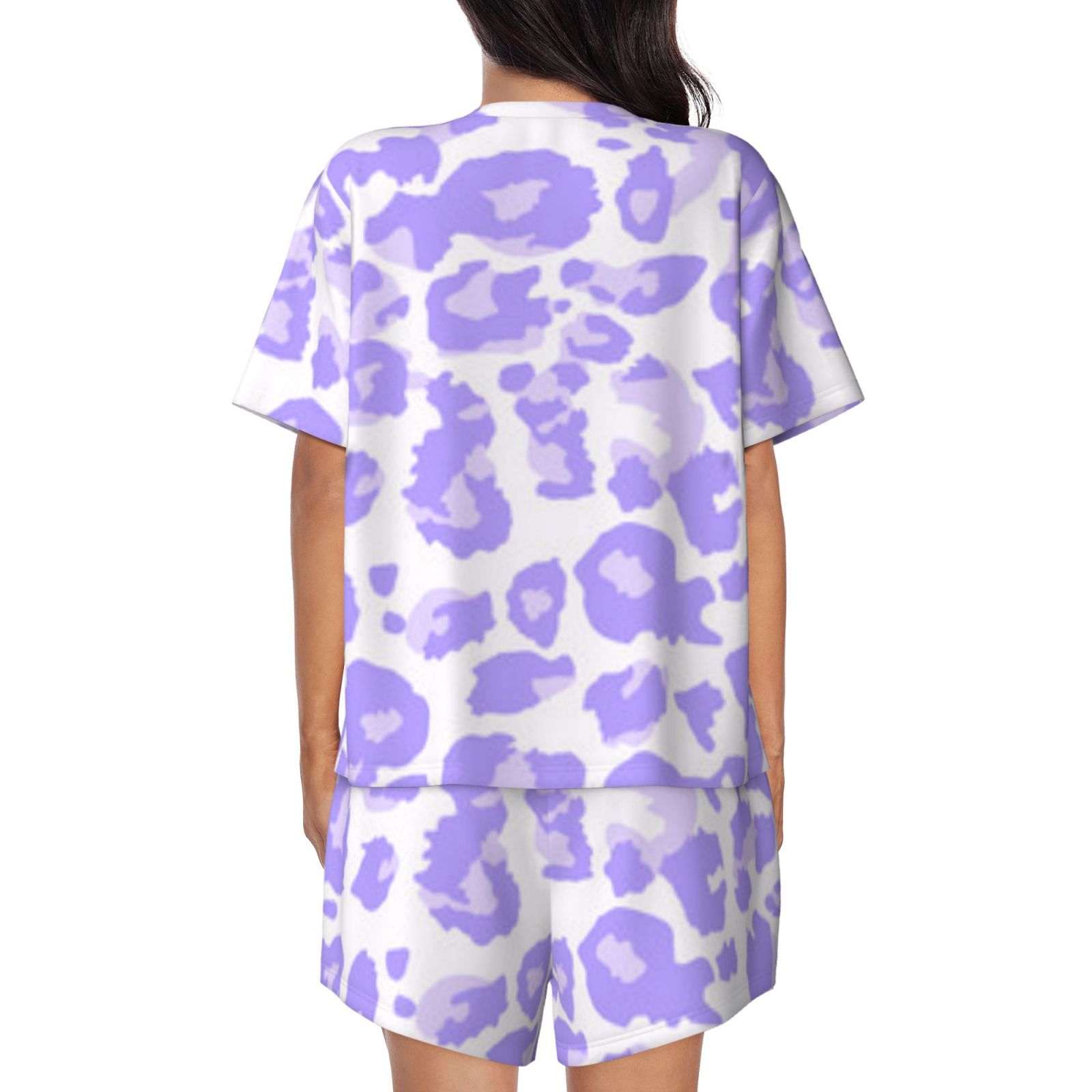 Women's round neck short sleeve pajama set