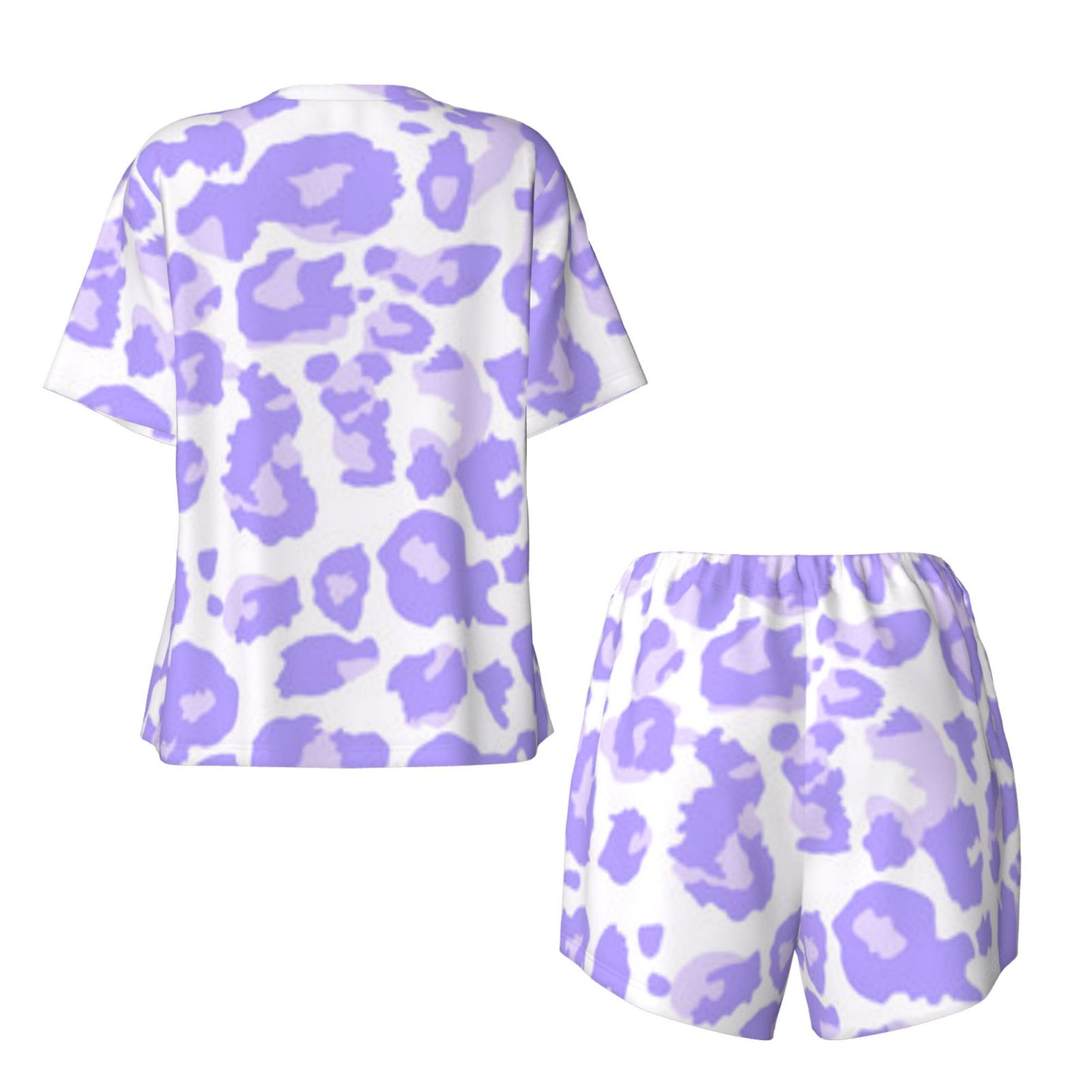 Women's round neck short sleeve pajama set
