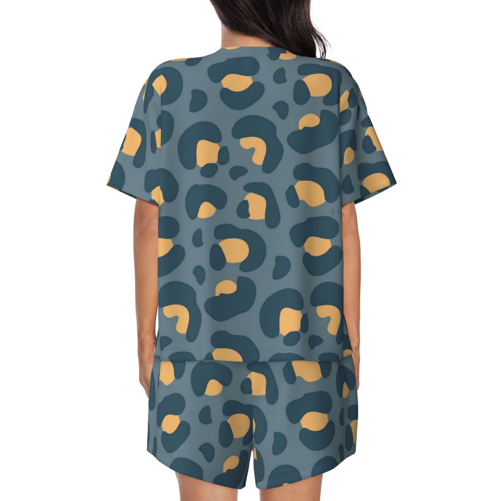 Women's round neck short sleeve pajama set