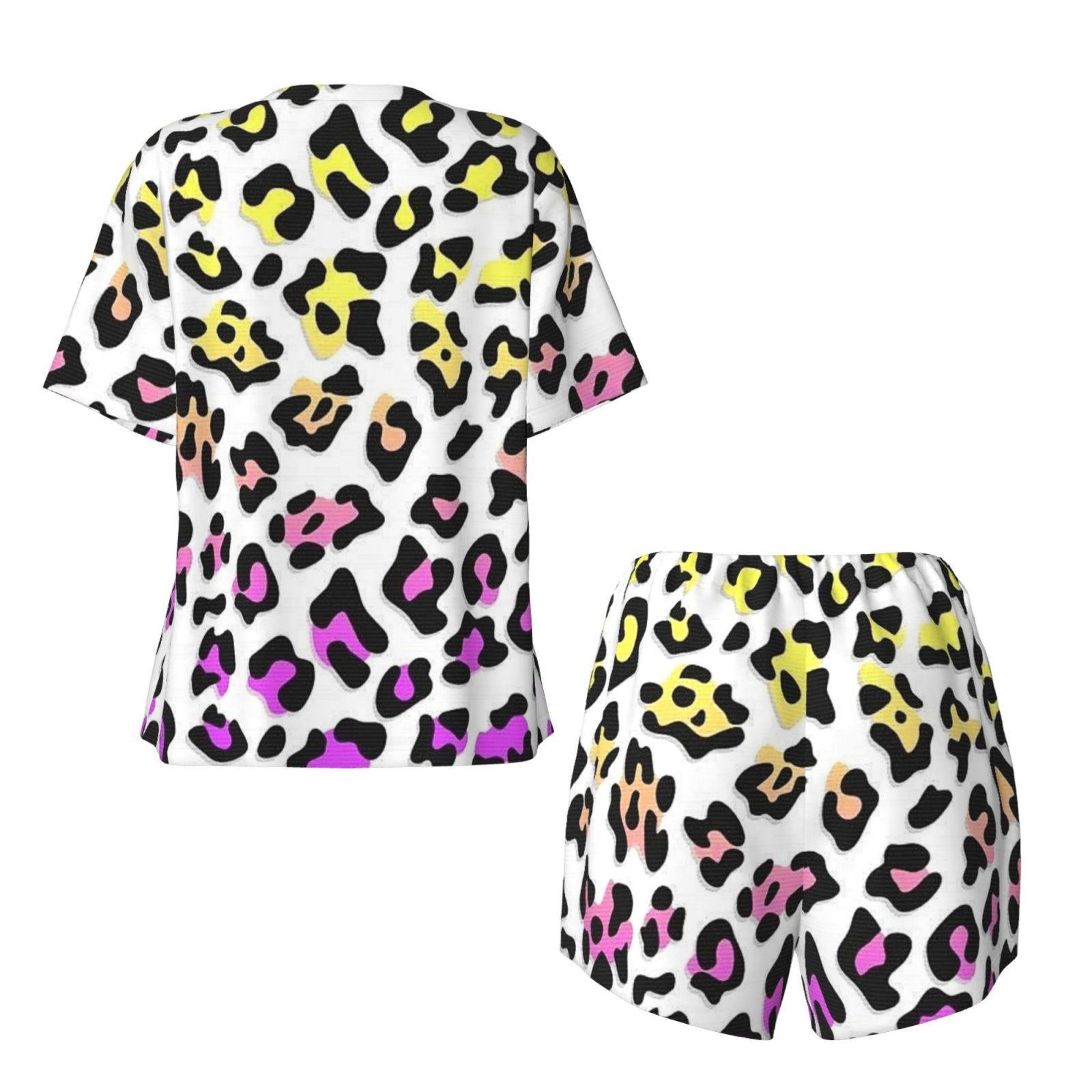 Women's round neck short sleeve pajama set